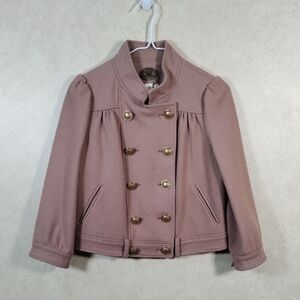 01W03 Idra tan double breasted mostly wool coat 2